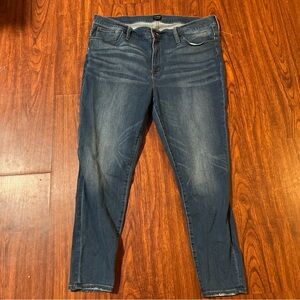 J.CREW 35 Mid Rise Skinny Medium Wash Stretch Denim Womens Jeans 2044